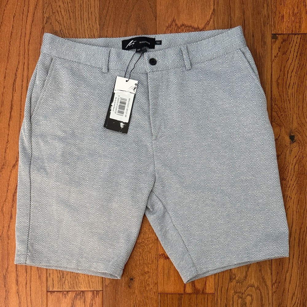 NWT Mauvais blue zig zag shorts